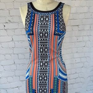 Pattern Fitted Dress
